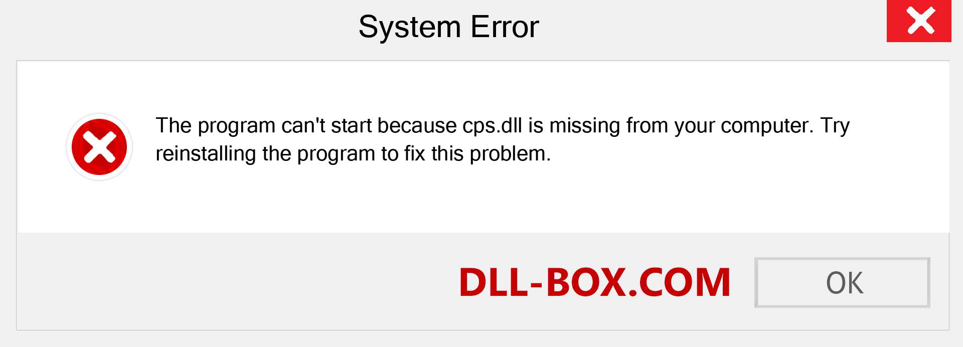  cps.dll file is missing?. Download for Windows 7, 8, 10 - Fix  cps dll Missing Error on Windows, photos, images