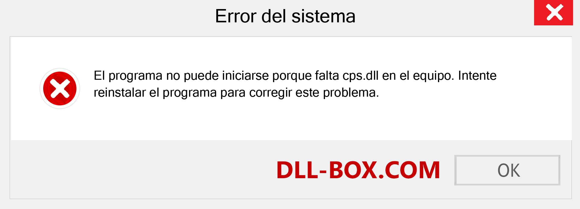 ¿Falta el archivo cps.dll ?. Descargar para Windows 7, 8, 10 - Corregir cps dll Missing Error en Windows, fotos, imágenes